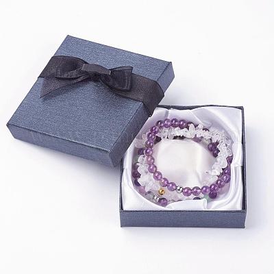 Браслеты из натурального смешанного драгоценного камня BJEW-JB03365-1