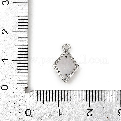 Латунные микропаве прозрачные подвески с фианитом KK-L238-21P-1