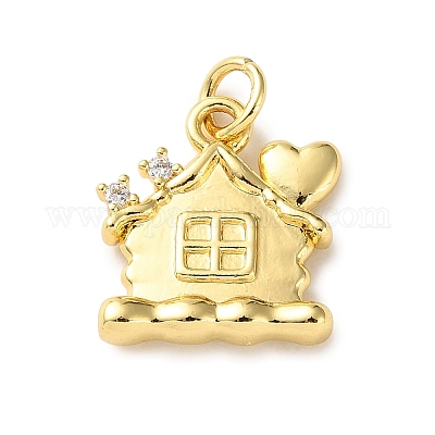 Латунные микро проложить кубического циркония подвески KK-I383-05G-05-1