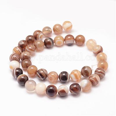 Натуральные полосатые агатовые / полосатые агатовые нити G-K155-A-10mm-14-1