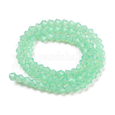 Запекание окрашенные прозрачные стеклянные бусины нити DGLA-F029-J4mm-05-1