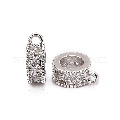 Стеллажное покрытие латунь микро паве кубический цирконий трубчатые поручни ZIRC-I012-05P-RS-1