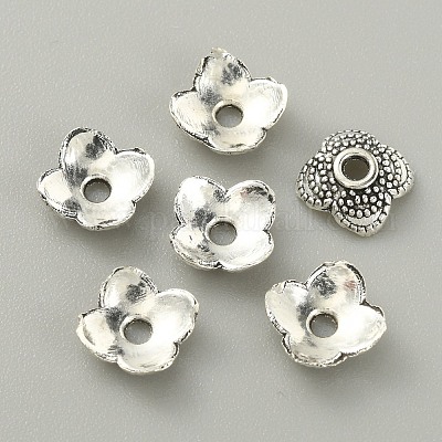 Тибетский стиль сплава шарик крышка FIND-CJC0004-41AS-05-1