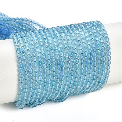 Натуральные бусы из голубого топаза нити&nbsp;G-P553-A01-01-1