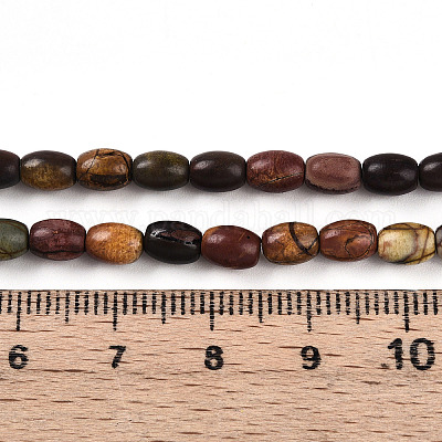 Нити бусин из натуральной яшмы пикассо/полихромной яшмы G-N346-02A-05-1