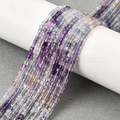 Природного флюорита бисер нитей G-G259-B01-2x2mm-1