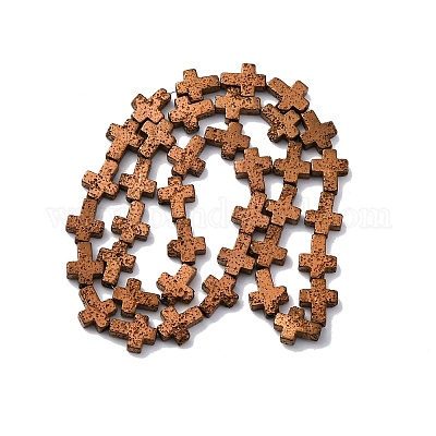 Гальванические бусины из натуральной лавы G-A256-A01-01H-1