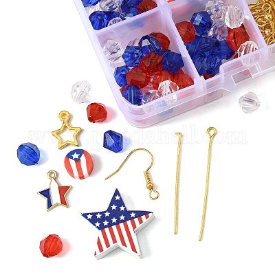 Наборы для самостоятельного изготовления сережек на день независимости DIY-FS0009-54-1