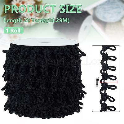 1 комплект полиэстеровой эластичной отделки с петлями для пуговиц OCOR-BC0006-93A-1