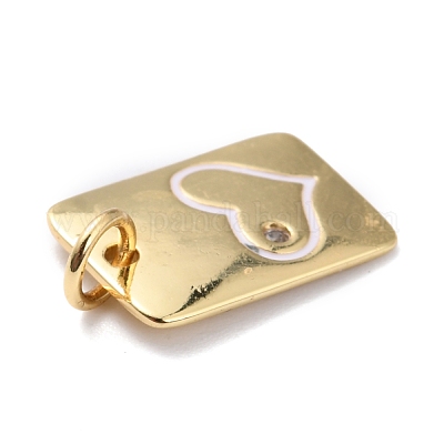 Кулоны с фианитами из латуни ZIRC-O044-11B-G-1