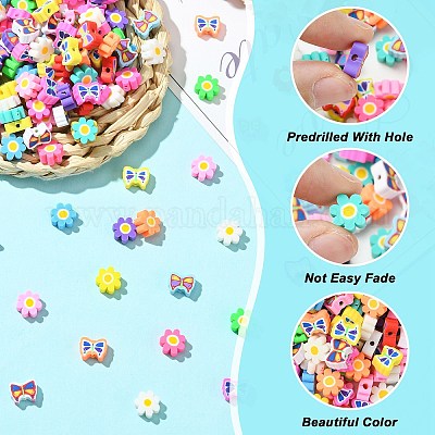 200шт 2 стиля ручной работы бусины из полимерной глины CLAY-CJ0002-04-1