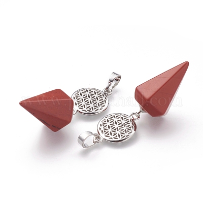 Природные красной яшмы подвески G-O194-14-1