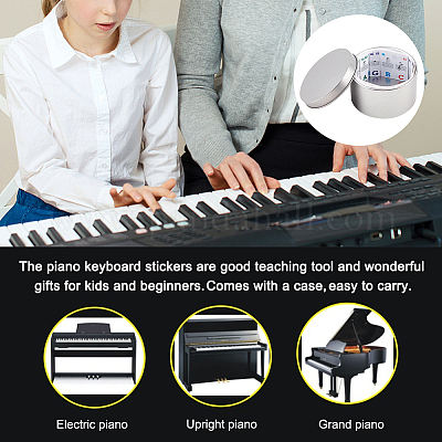 Autocollants amovibles pour clavier de piano,étiquettes de notes