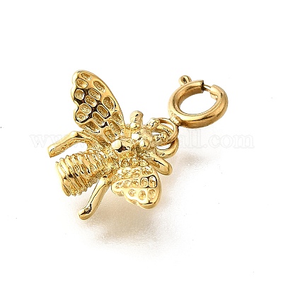 Пчелы 304 подвесные украшения из нержавеющей стали STAS-H202-08G-1