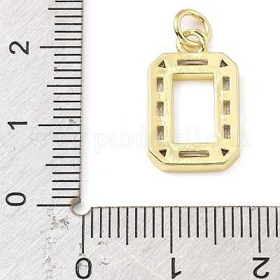 Латунные микро проложить кубического циркония подвески KK-V014-01G-15-1