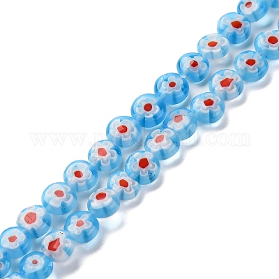 Ручной работы millefiori стеклянные бусины нитки LAMP-G164-11D-1