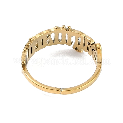 Кольцо-манжета Constellation из нержавеющей стали 304 с ионным покрытием (IP) для женщин RJEW-C097-01G-06-1