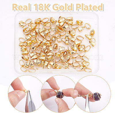 150 шт. латунные защелки на дужках KK-UN0002-70-1