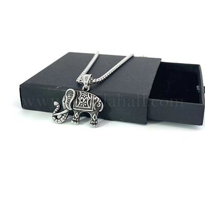Винтажные ожерелья из нержавеющей стали со слоном для мужчин SI2923-1