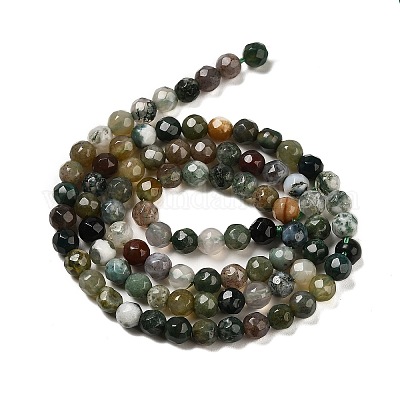 Chapelets de perles en agate mousse naturelle&nbsp;G-Z068-B08-02-1
