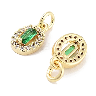 Латунные микро проложить кубического циркония подвески KK-C051-04G-03-1