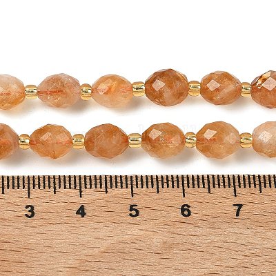 Нити из нагретых натуральных цитриновых бусин&nbsp;G-F809-A45-01-1