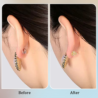 10 шт. латунные задние части сережек-клатчей KK-BBC0016-90-1