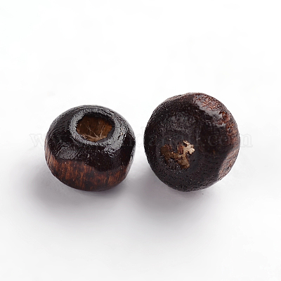 Крашеные натуральные деревянные бусины&nbsp;WOOD-S614-1-LF-1