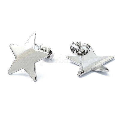 Серьги-гвоздики из нержавеющей стали 201 EJEW-K270-08P-1