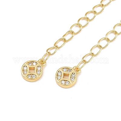 Латунные микрокристаллы кубического циркония с цепочкой KK-H480-55G-1
