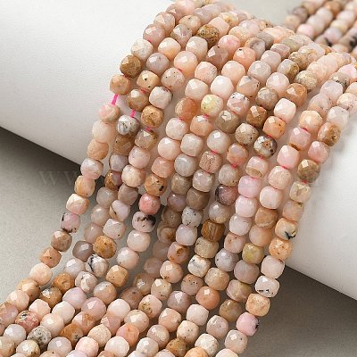 Натуральный розовый опал бусы пряди G-Z104-C01-4mm-1