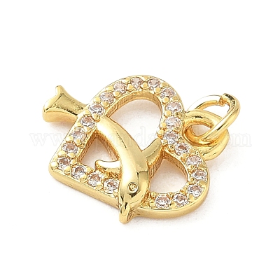 Латунные микро проложить кубического циркония подвески KK-I381-07G-04-1