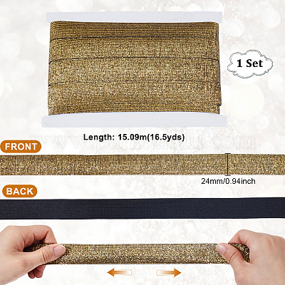 Плоский полиэстер эластичный шнур DIY-WH0678-09B-1