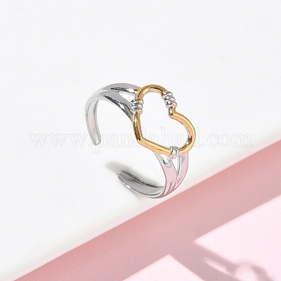 Открытые кольца манжеты из нержавеющей стали 304 RJEW-Z121-02GP-04-1