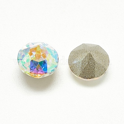 Заостренные заднее стекло горный хрусталь кабошоны RGLA-T110-6mm-001AB-1