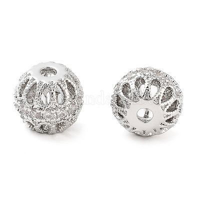 Латунные микропаве из прозрачного кубического циркония KK-U028-23P-1