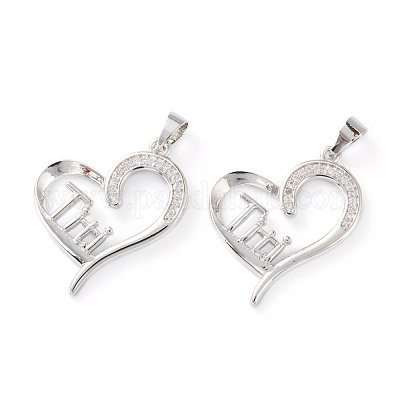 Латунные микропаве прозрачные подвески с фианитом ZIRC-J039-03P-1