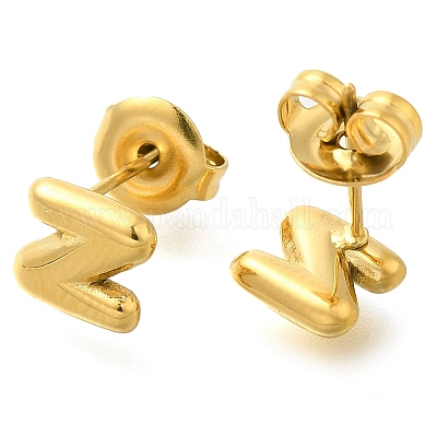 Серьги-гвоздики из нержавеющей стали 304 EJEW-I316-01G-Z-1