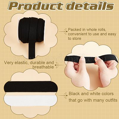 20 ярд 2-х цветных плоских нейлоновых эластичных шнуров OCOR-FG0002-40-1