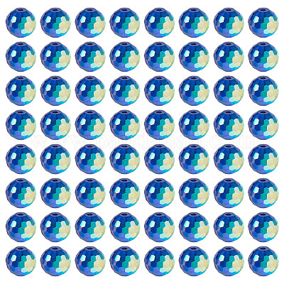 Стеклянные бусины с цветным покрытием ab EGLA-TA0013-01B-1