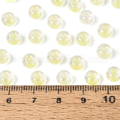 Внутри цветные прозрачные стеклянные бусины&nbsp;SEED-T009-01I-1