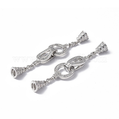 Застежка с латунным кристаллом и стразами KK-P223-26P-1