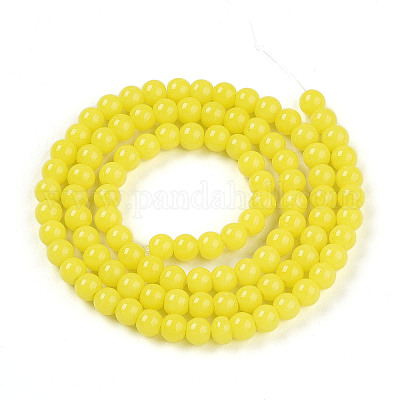 Запекание окрашенных непрозрачных стеклянных бусин GLAA-T032-P4mm-16-1