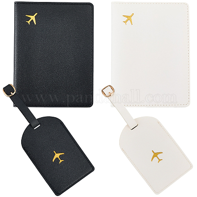 2 бирка для багажа из искусственной кожи и 2 обложки для паспорта FIND-CL0001-14D-1