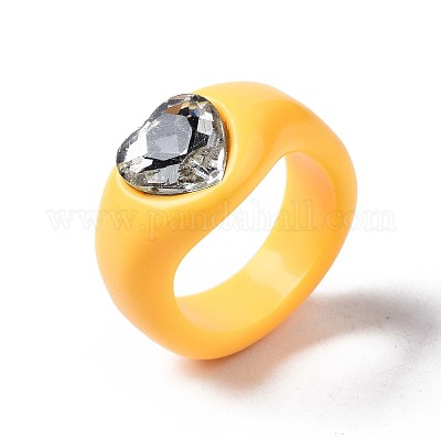 Непрозрачные акриловые кольца на палец RJEW-Q162-001E-1