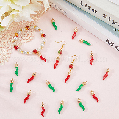 20 шт. 2 цвета непрозрачные подвески из смолы RESI-SC0006-21-1