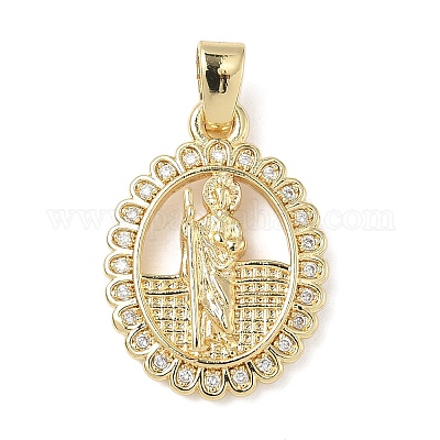 Латунные микро проложить кубического циркония подвески ZIRC-I356-02G-01-1