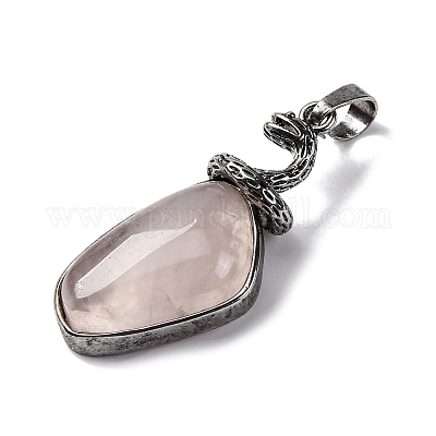 Природного розового кварца подвески G-K338-42AS-07-1