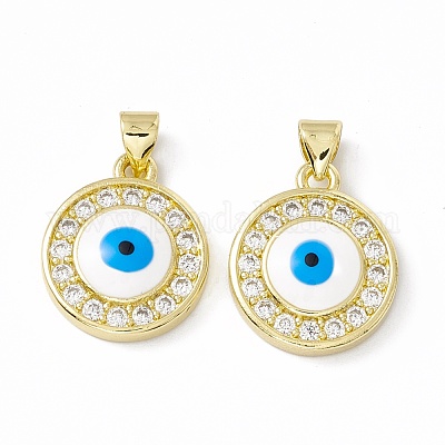 Покрытие стойки латунь микропаве прозрачные подвески из кубического циркония ZIRC-C041-30G-1