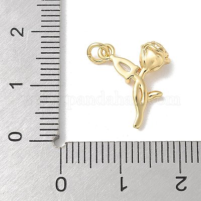 Латунные микропаве прозрачные подвески с фианитом KK-Q031-02G-1